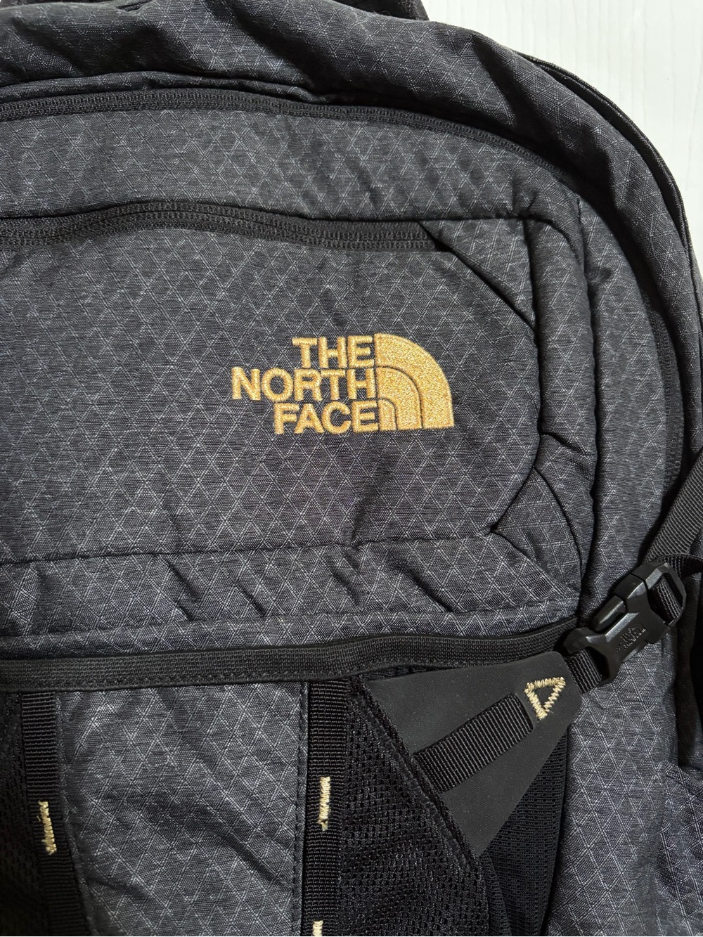The North Face Women’s Recon Black/Gray Backpack with Yellow Gold Accents ✨🖤 - Picture 2 of 16